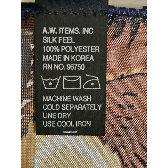 Vintage Mid Century Kitten Cat Neck Head Waist Scarf Korea XLong 61" x 13" - Picture 4 of 4